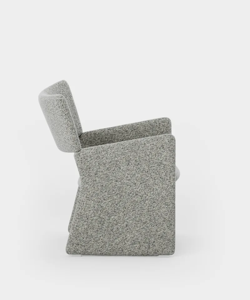 Crown Easy Chair by Massproductions in Kirkby Design – Spiral 23 Monochrome – product photo
