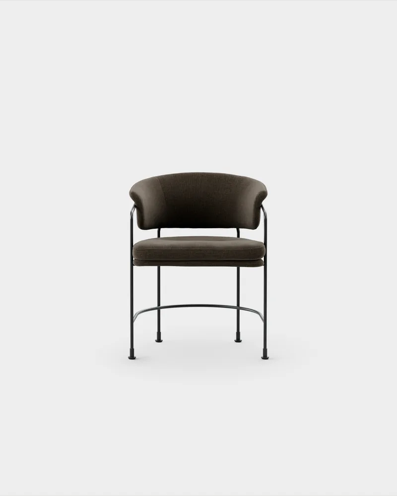 Astro Armchair van Massproductions in Romo – Linara 90 Espresso, Black – productfoto