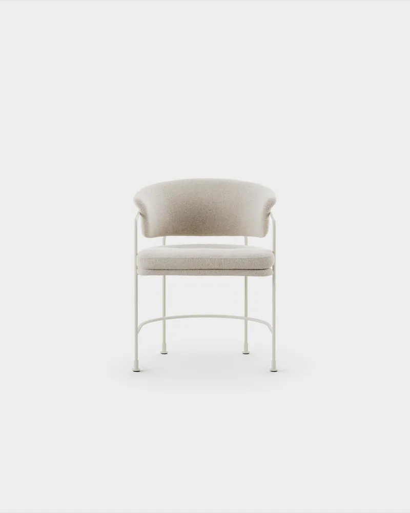 Astro Armchair by Massproductions in Kirkby Design – Spiral 21 Chalk, Ivory – product photo