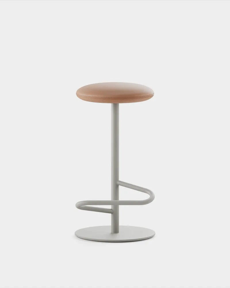Odette Bar Stool H700 by Massproductions in Elmo Elmosoft – 33077, Stone Grey – product photo