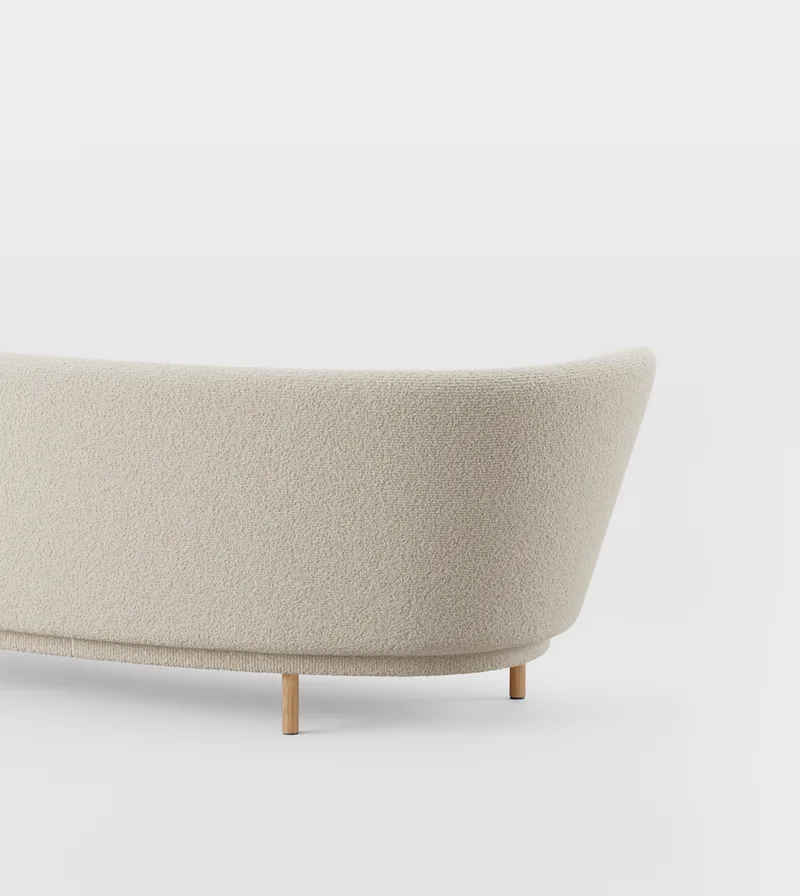 Dandy 2 Seater Sofa by Massproductions in Natural Oak/Bute – Storr Eggshell – product photo