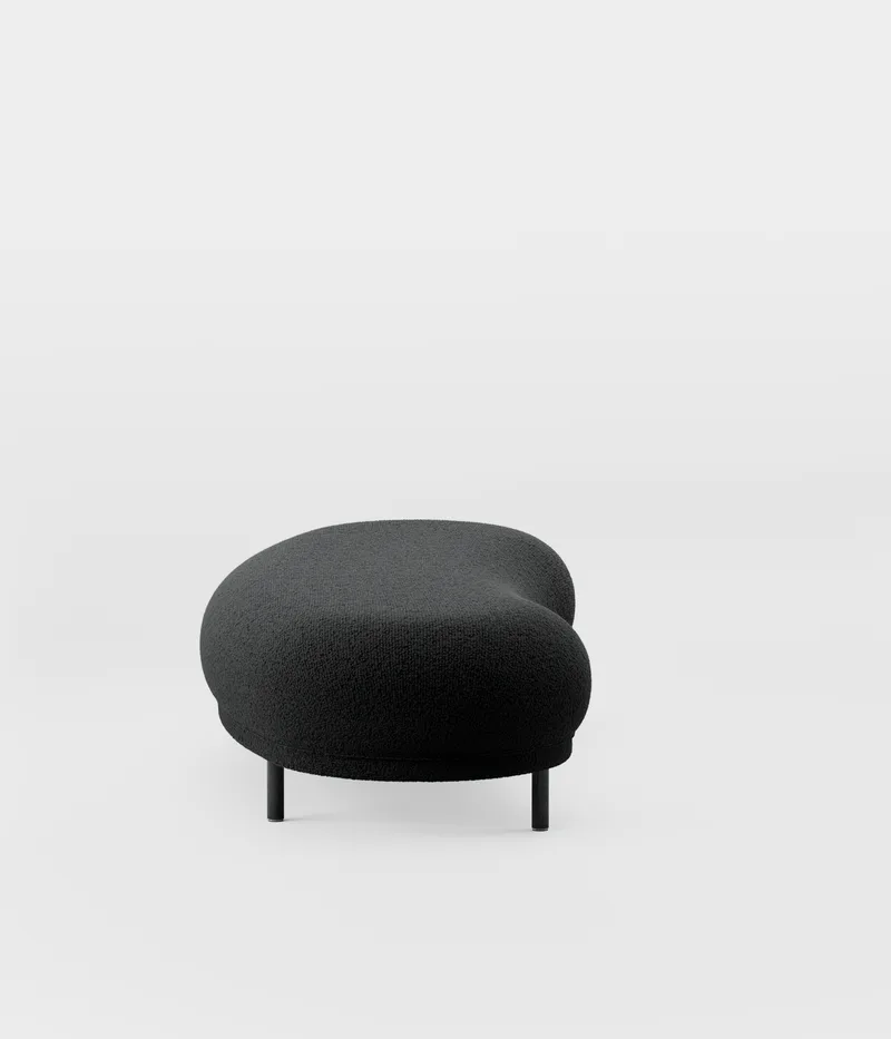 Dandy Ottoman van Massproductions in Black Stained Oak/Bute – Storr Coal – productfoto