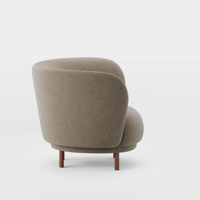 Dandy Armchair by Massproductions in Walnut Stained Beech/Kvadrat – Hallingdal 65 270 – product photo