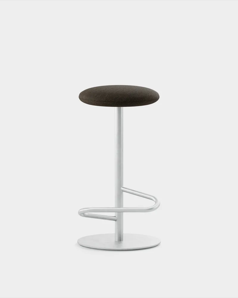 Odette Bar Stool H700 by Massproductions in Sahco – Ecriture 380, Hot Dip Galvanised – product photo