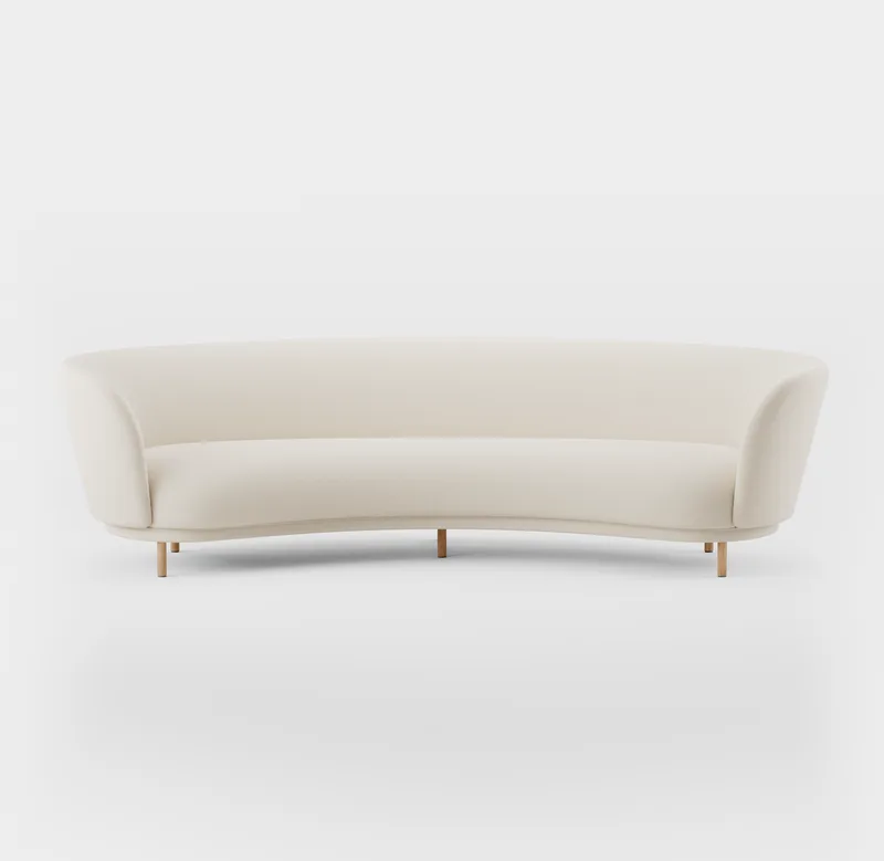Dandy 4 Seater Sofa by Massproductions in Natural Oak/Kvadrat – Tonus 4 100 – product photo