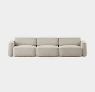 Patch 3-Seater by Massproductions in Kirkby Design – Spiral 21 Chalk – product photo 2 of 2