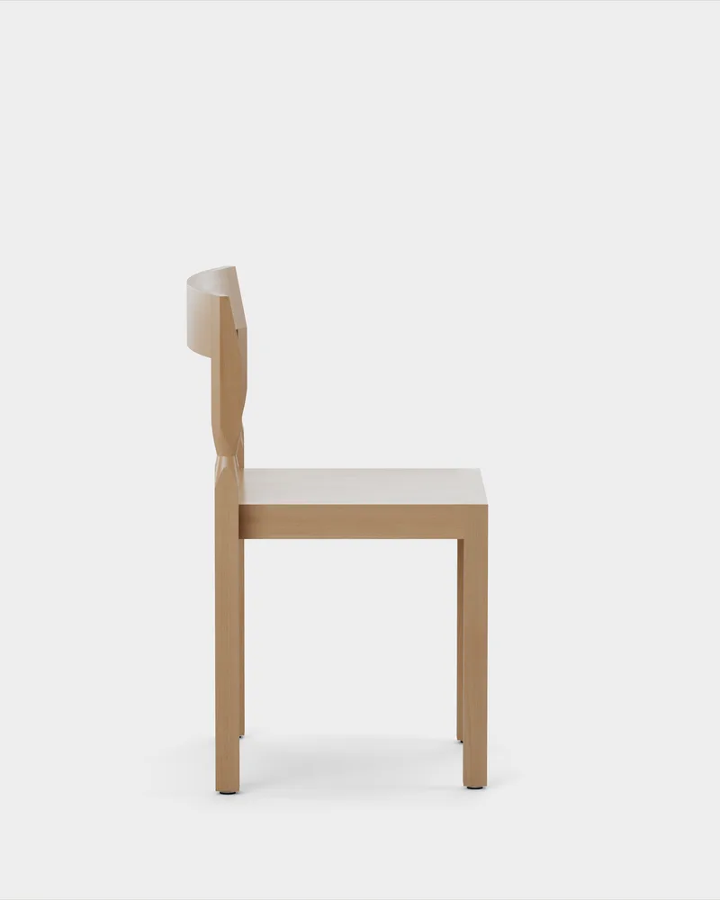 Woodwerk Chair von Massproductions in Natural Beech – Produktfoto