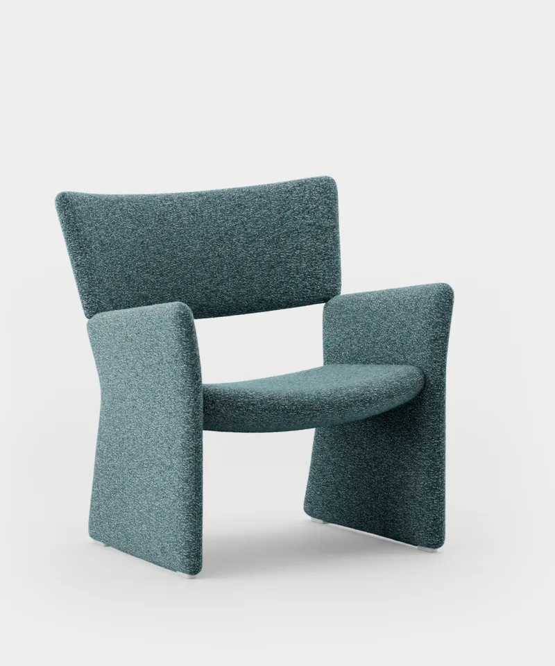 Crown Easy Chair by Massproductions in Kirkby Design – Spiral 06 Dragonfly – product photo