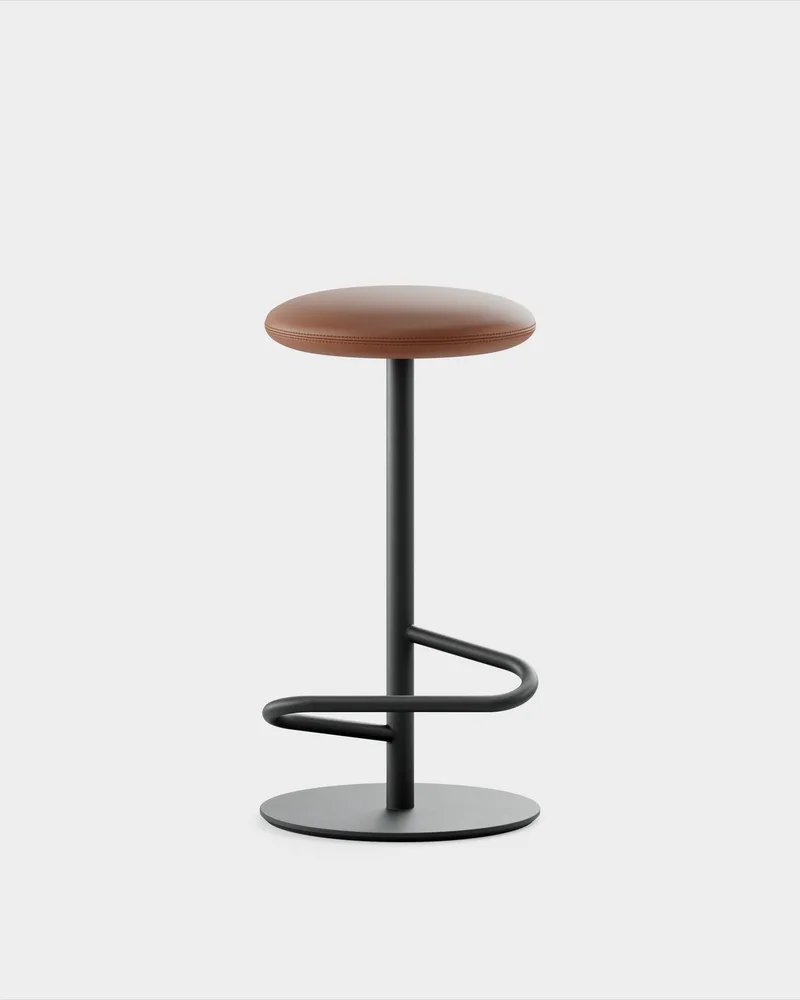 Odette Bar Stool H800 by Massproductions in Elmo Elmosoft – 33001, Black – product photo