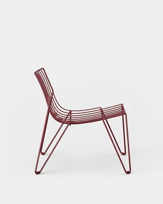 Tio Easy Chair by Massproductions in Wine Red – product photo 2 of 2