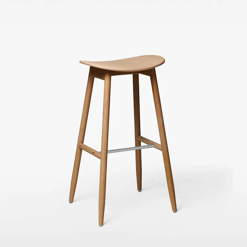 Icha Bar Stool by Massproductions in Natural Oak, 750 mm – product photo