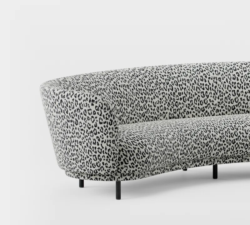 Dandy 4 Seater Sofa by Massproductions in Black Stained Oak / Sahco – Tablu 0142 – product photo
