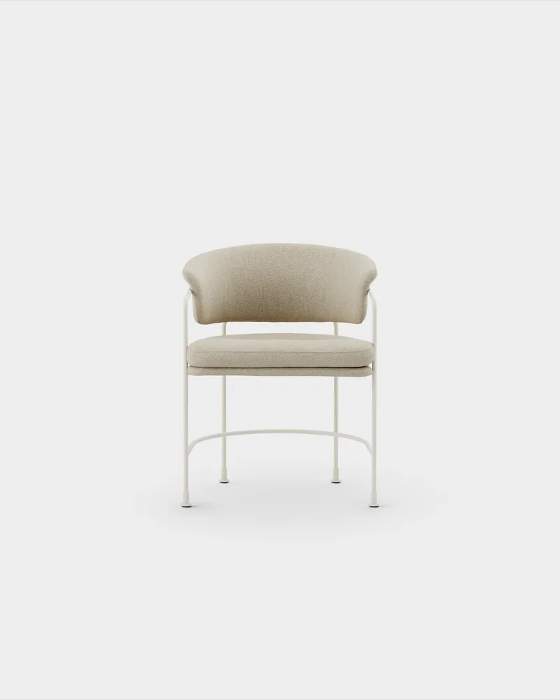 Astro Armchair van Massproductions in Sahco – Ecriture 240, Ivory – productfoto