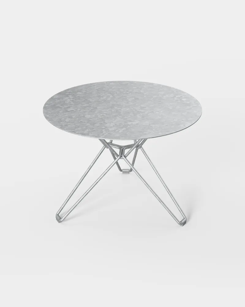 Tio Side Table H420 - HDG - D600 von Massproductions in Hot Dip Galvanised – Produktfoto