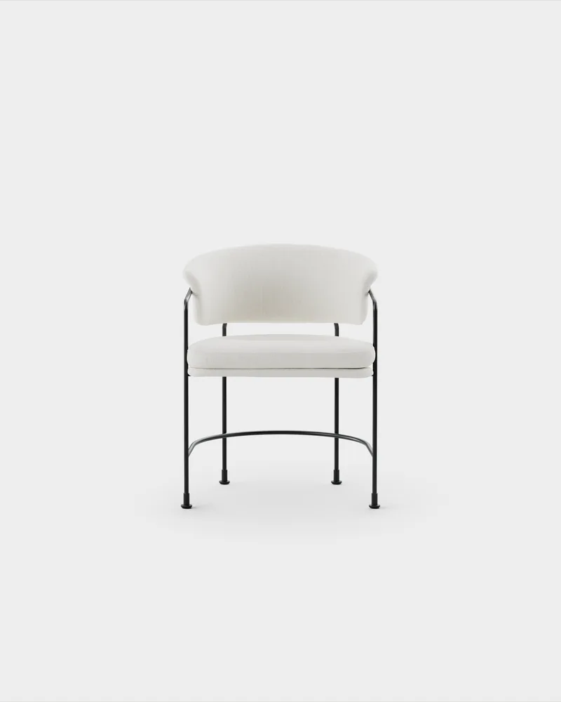Astro Armchair by Massproductions in Sahco – Ecriture 100, Black – product photo