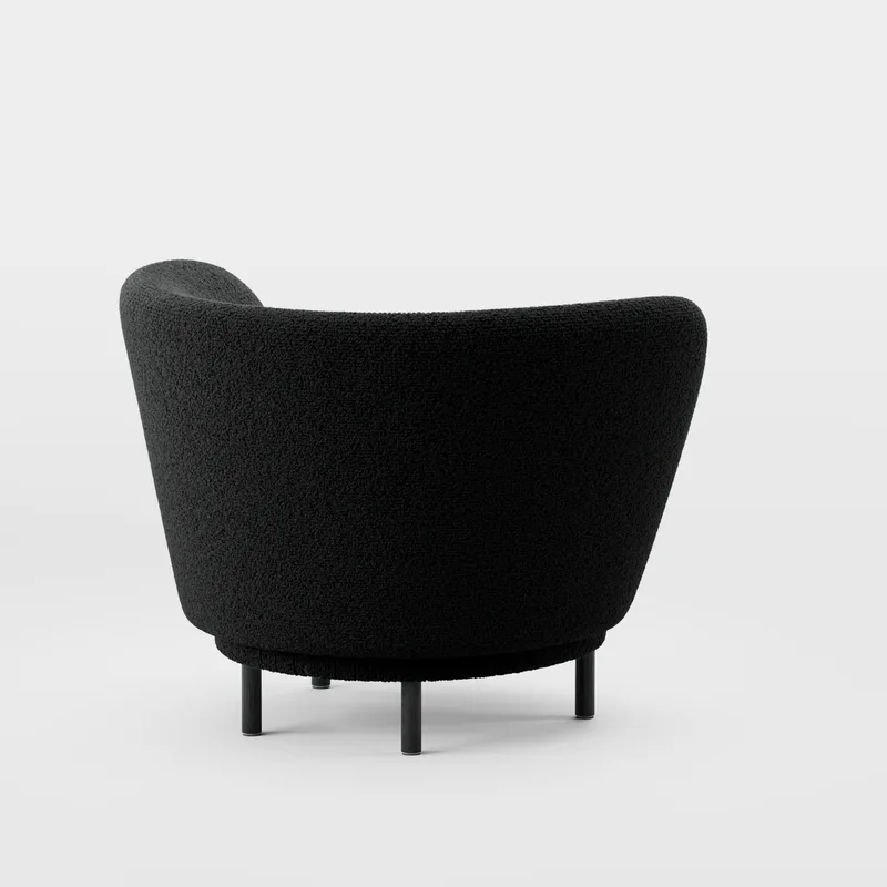 Dandy Armchair by Massproductions in Black Stained Oak/Bute – Storr Coal – product photo