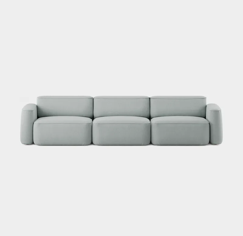 Patch 3-Seater von Massproductions in Romo – Linara 253 Swedish Grey – Produktfoto 2 von 2