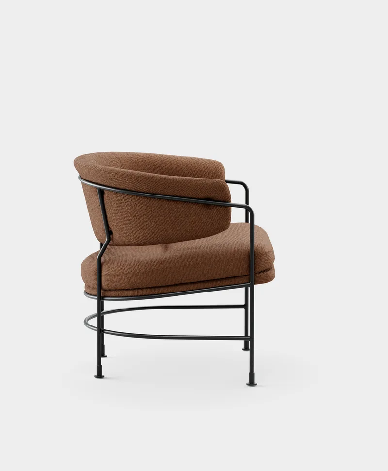 Astro Club Chair van Massproductions in Sahco – Nalia – 380, Black – productfoto