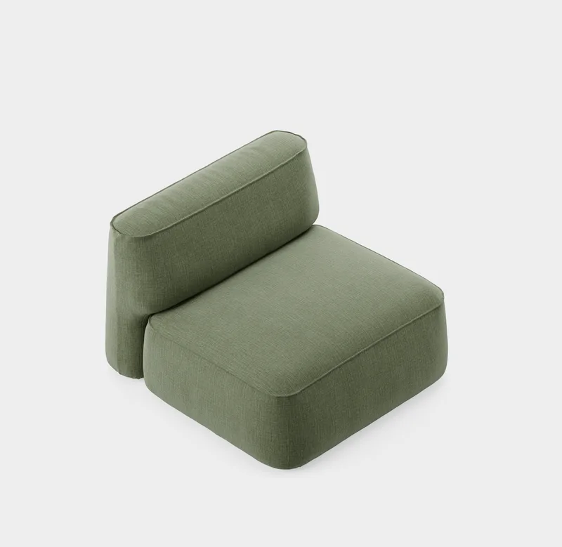 Patch Sofa System - Regular default von Massproductions in Romo – Linara 100 Tarragon – Produktfoto