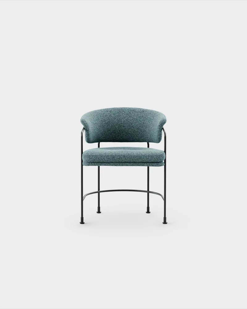 Astro Armchair van Massproductions in Kirkby Design – Spiral 06 Dragonfly, Black – productfoto