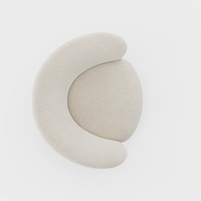 Dandy Armchair by Massproductions in Natural Oak/Kirkby Design – Spiral 21 Chalk – product photo