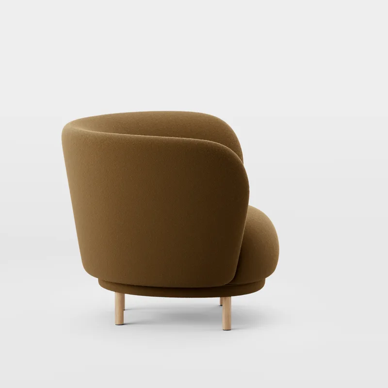 Dandy Armchair by Massproductions in Natural Oak/Kvadrat – Tonus 4 364 – product photo