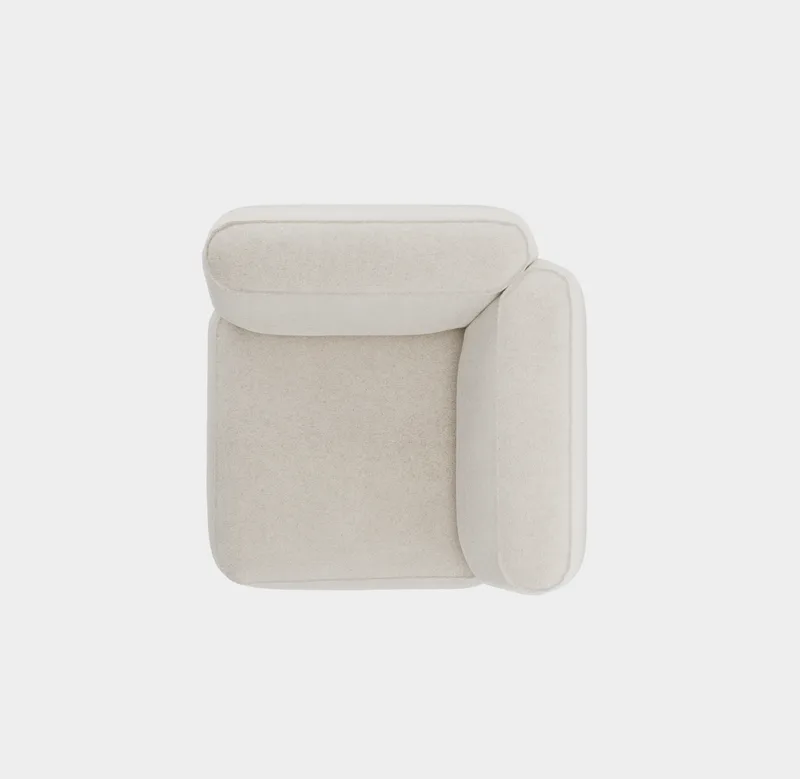 Patch Sofa System - Corner by Massproductions in Kirkby Design – Spiral 21 Chalk – product photo