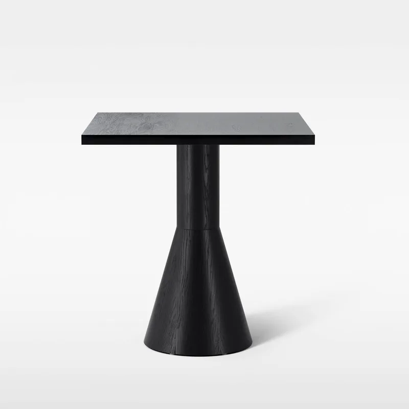 Draft Dining Table 680x680 von Massproductions in Black Stained Ash – Produktfoto