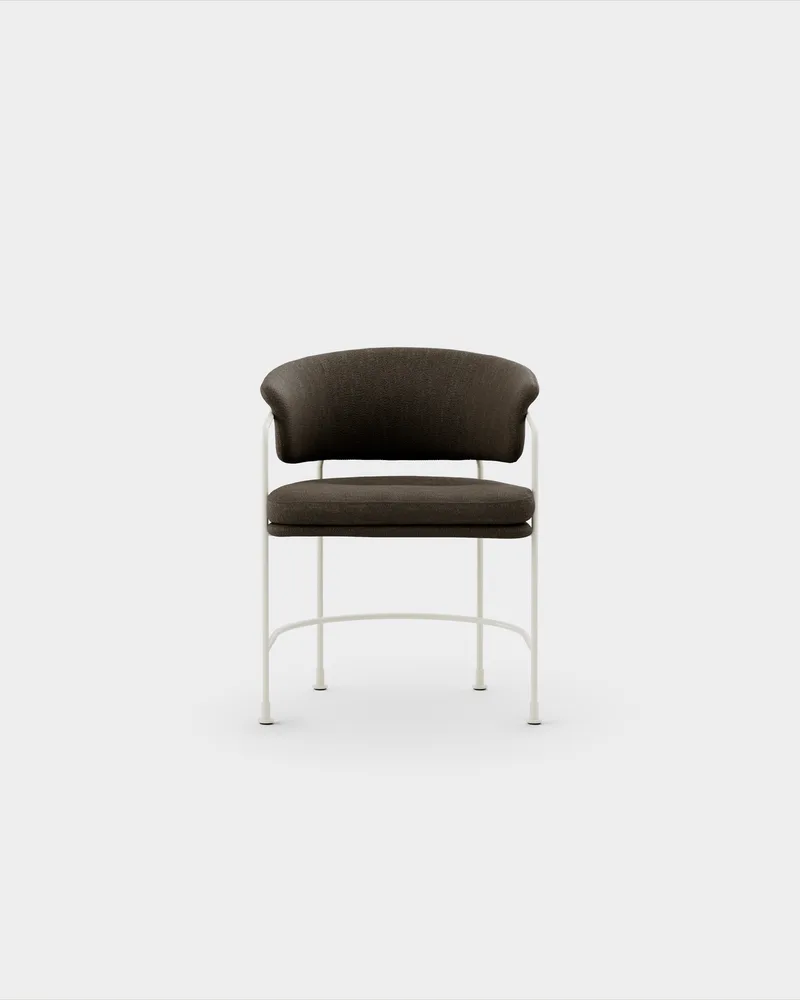 Astro Armchair by Massproductions in Sahco – Ecriture 380, Ivory – product photo