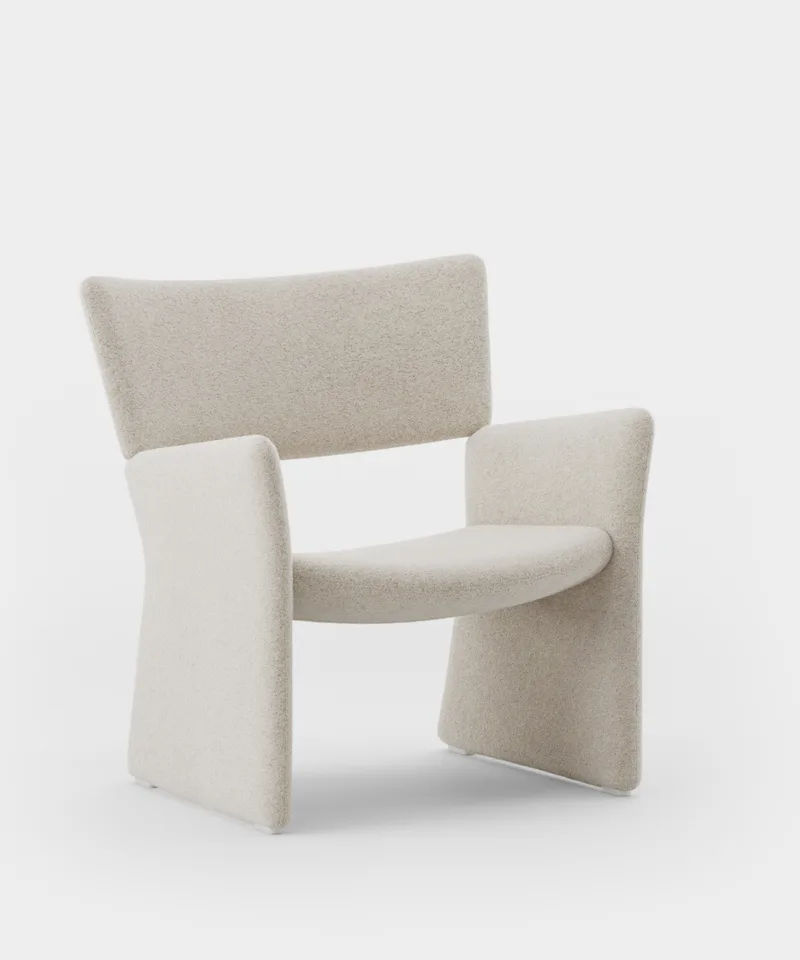 Crown Easy Chair by Massproductions in Sahco – Ecriture 100 – product photo