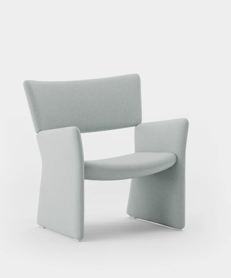 Crown Easy Chair by Massproductions in Romo – Linara 253 Swedish Grey – product photo