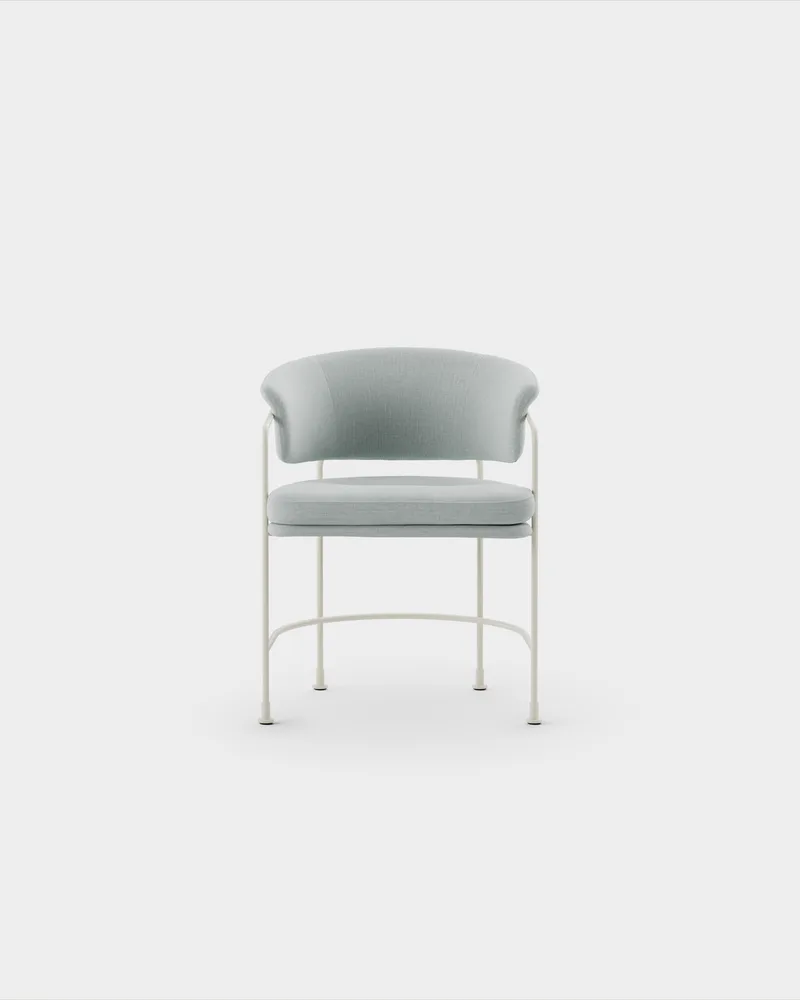 Astro Armchair by Massproductions in Romo – Linara 253 Swedish Grey, Ivory – product photo