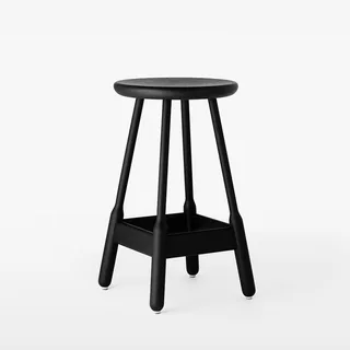 Albert Bar Stool H650 de Massproductions en Black Stained Ash – photo du produit 4 sur 4
