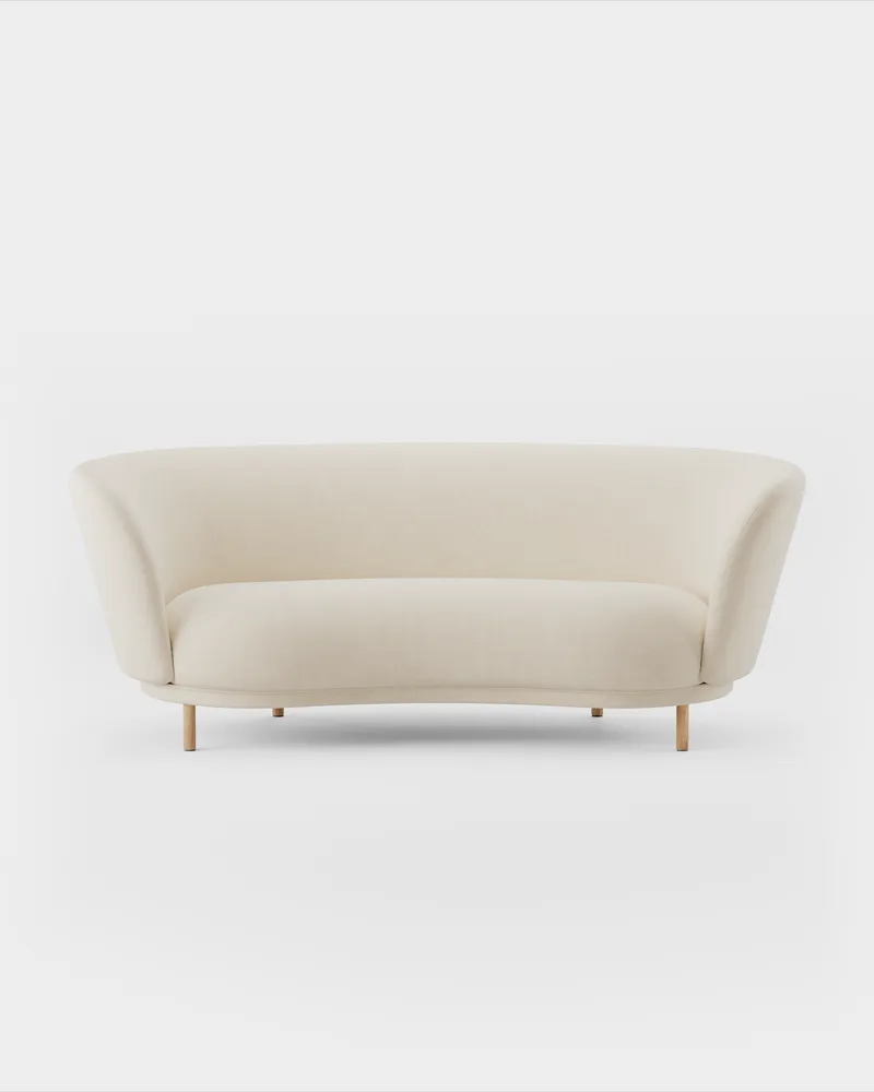 Dandy 2 Seater Sofa von Massproductions in Natural Oak/Kvadrat – Hallingdal 65 100 – Produktfoto
