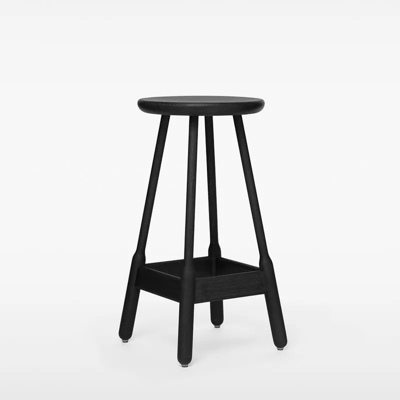 Albert Bar Stool H740 by Massproductions in Black Stained Ash – product photo 2 of 2