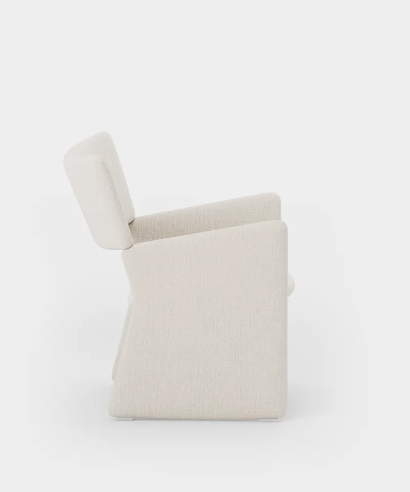 Crown Easy Chair by Massproductions in Romo – Linara 05 Porridge – product photo