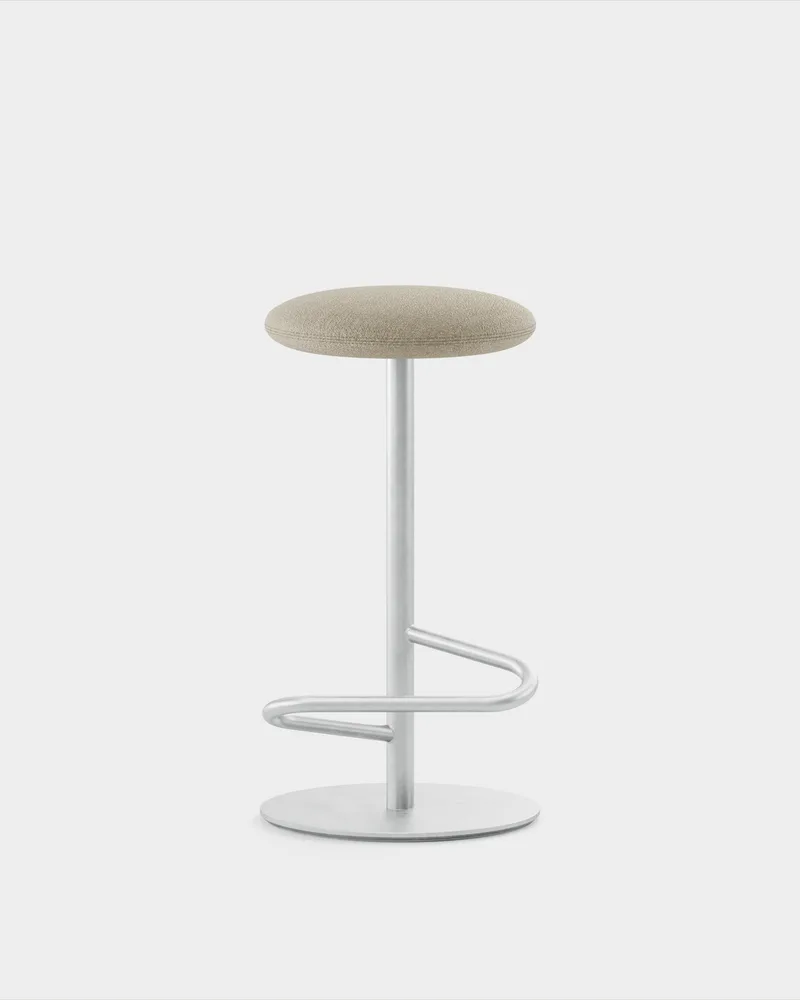 Odette Bar Stool H700 by Massproductions in Sahco – Ecriture 240, Hot Dip Galvanised – product photo