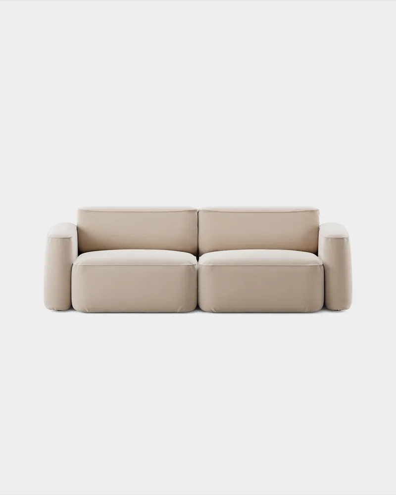 Patch 2,5-Seater van Massproductions in Villa Nova – Atlantis 52 Alabaster – productfoto