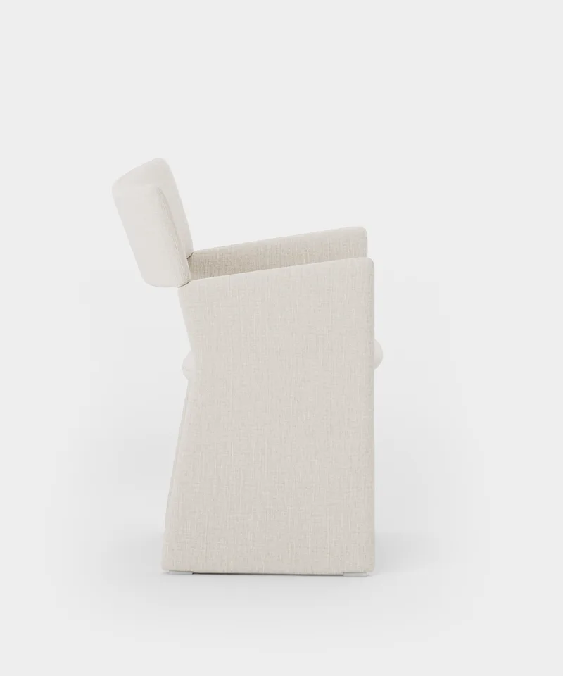 Crown Armchair by Massproductions in Romo – Linara 05 Porridge – product photo