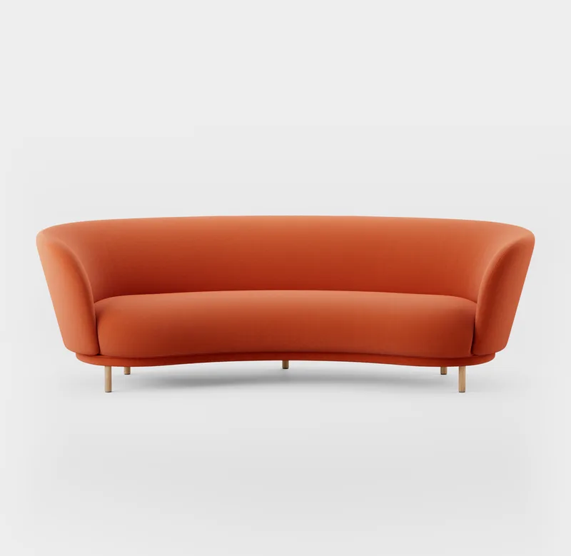 Dandy 3 Seater Sofa van Massproductions in Natural Oak/Kvadrat – Tonus 4 554 – productfoto