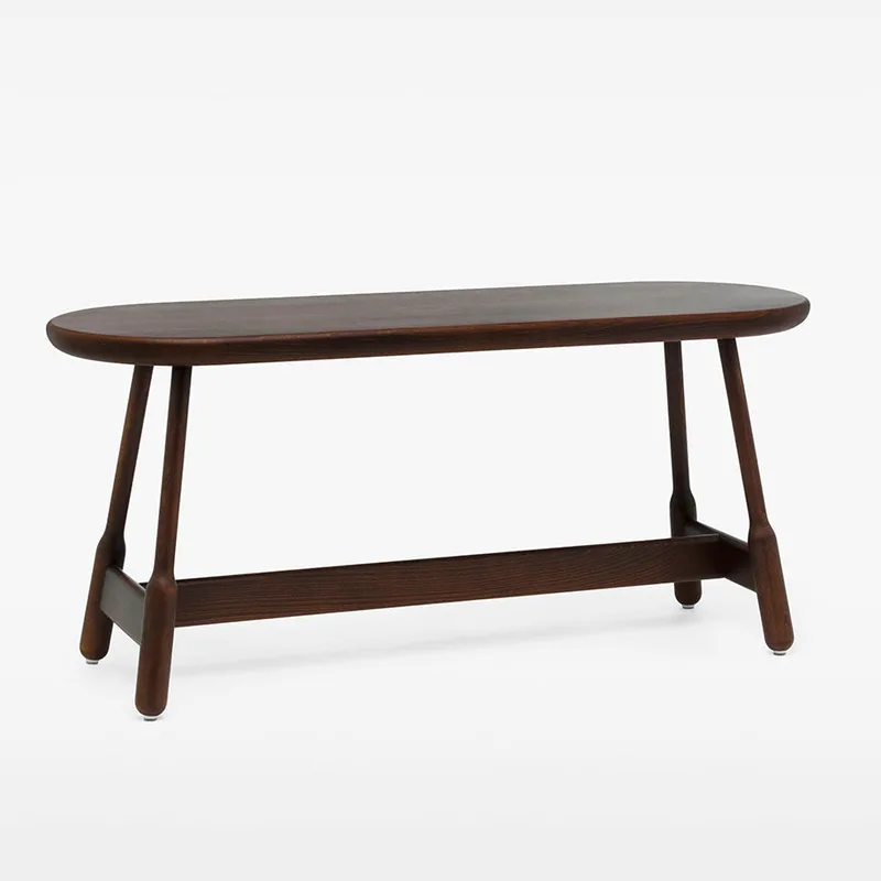 Albert Bench - L1100 van Massproductions in Walnut Stained Beech – productfoto