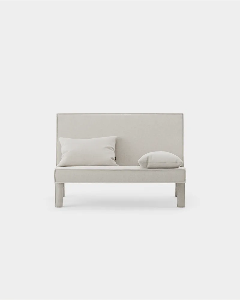 BAM! 2 Seater Sofa by Massproductions in Nevotex Wooly – 2256 Ivory Melange – product photo