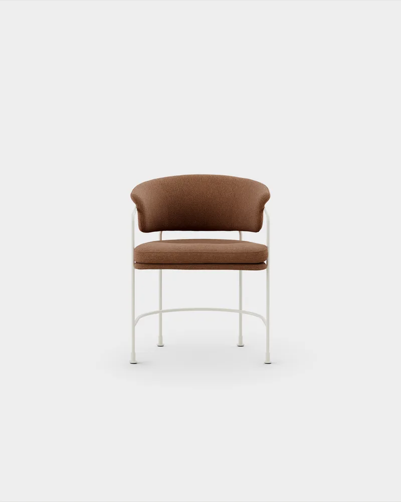 Astro Armchair by Massproductions in Sahco – Nalia – 380, Ivory – product photo