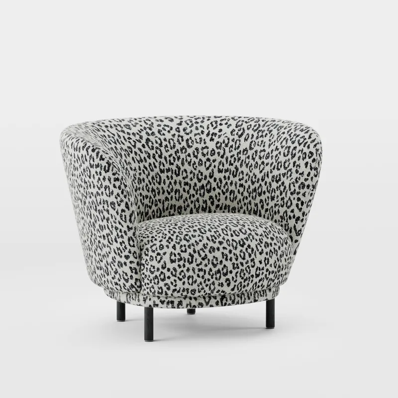 Dandy Armchair by Massproductions in Black Stained Oak / Sahco – Tablu 0142 – product photo