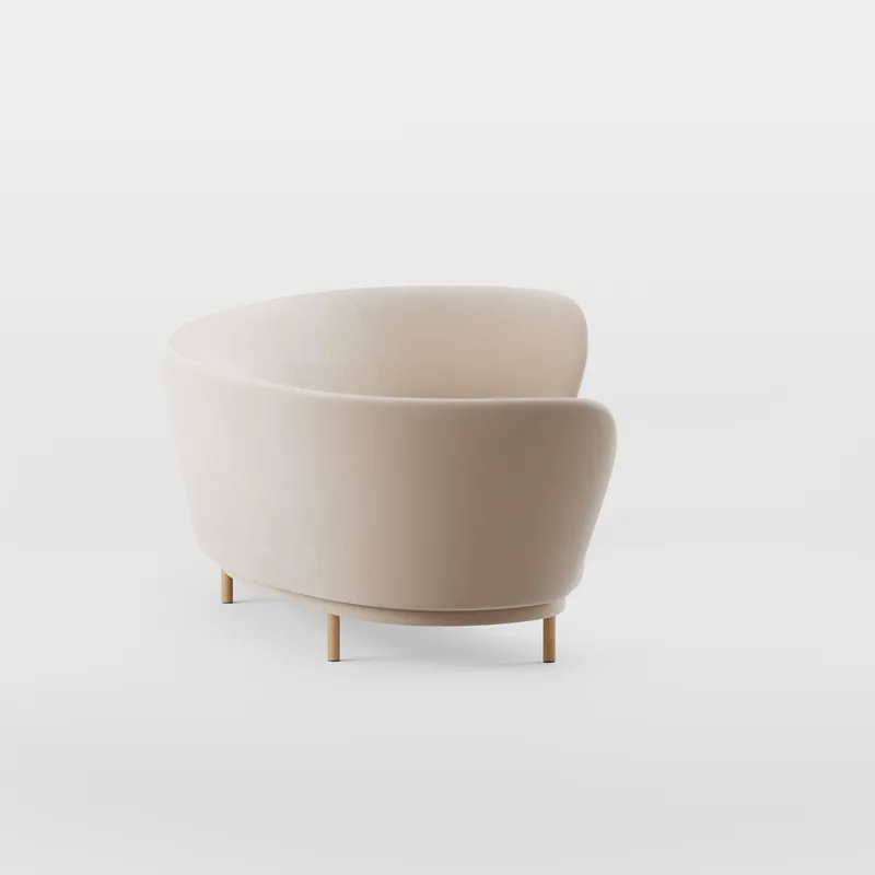 Dandy 4 Seater Sofa van Massproductions in Natural Oak/Villa Nova – Atlantis 52 Alabaster – productfoto