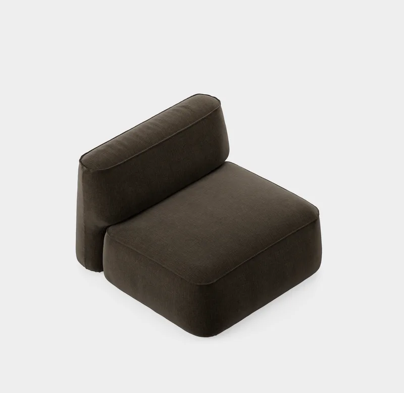 Patch Sofa System - Regular open van Massproductions in Romo – Linara 90 Espresso, Regular open (R) – productfoto