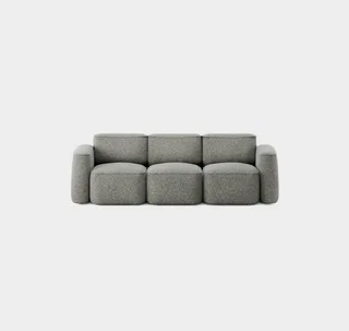 Patch 3-Seater Slim by Massproductions in Kirkby Design – Spiral 23 Monochrome – product photo 2 of 2