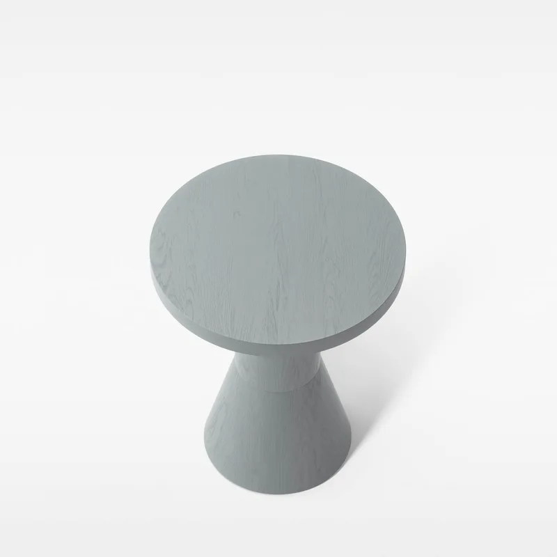 Draft Side Table H480 by Massproductions in Grey Painted Oak – product photo