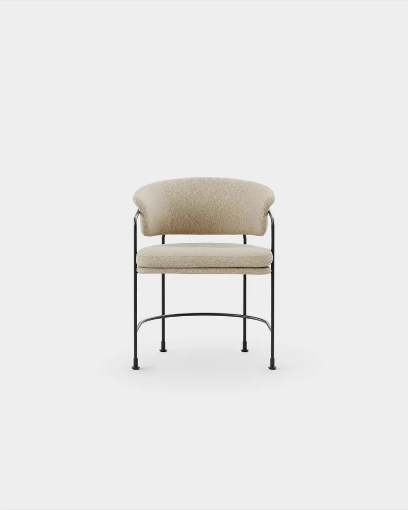 Astro Armchair by Massproductions in Sahco – Nalia – 220, Black – product photo