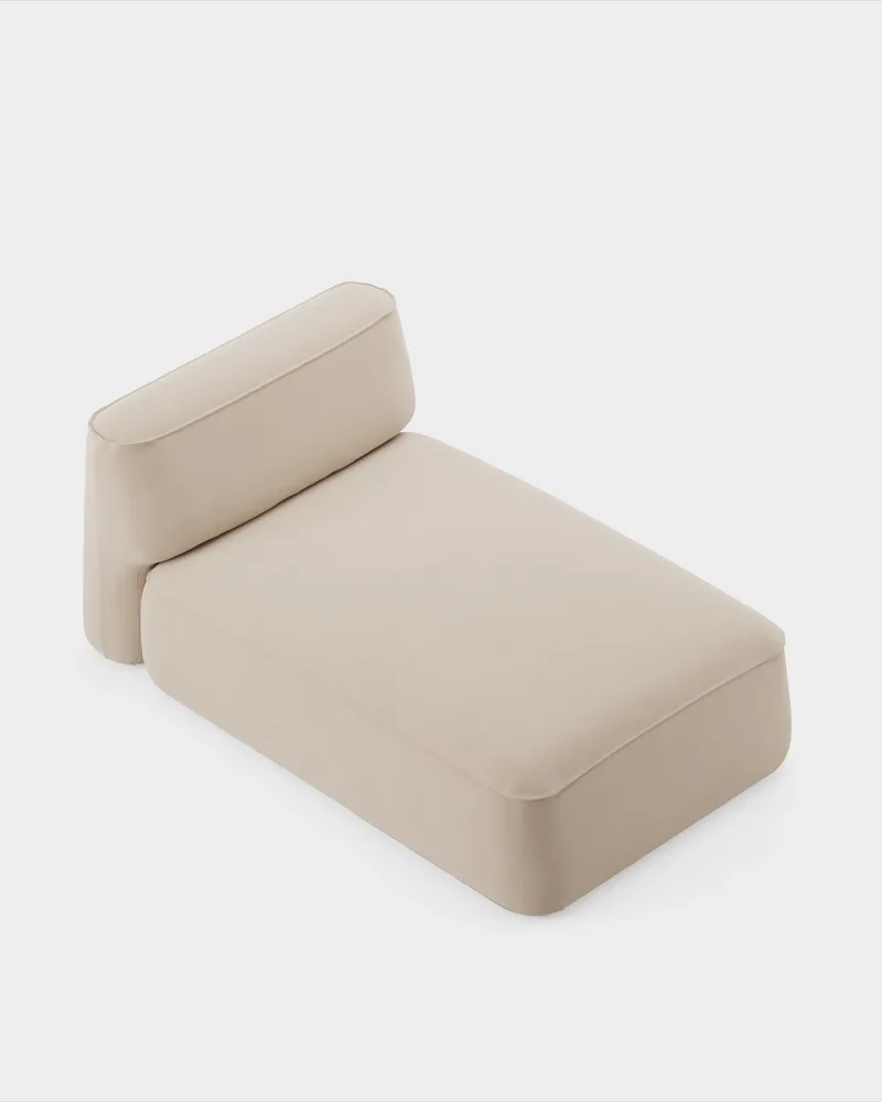 Patch Sofa System - Chaise default by Massproductions in Villa Nova – Atlantis 52 Alabaster – product photo 2 of 2